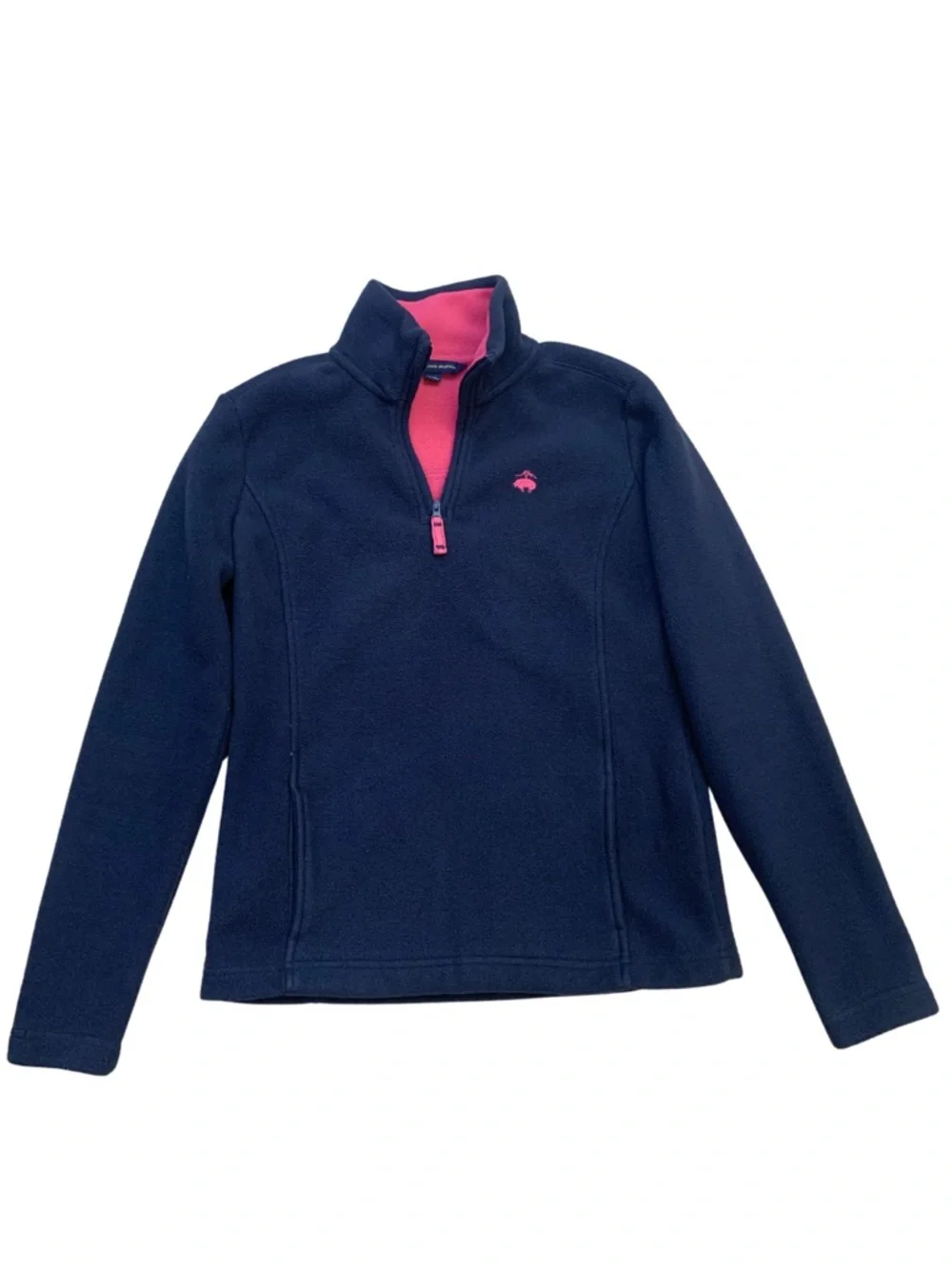 Brooks Brothers Blue Zip Fleece Sweater Pullover XS Preppy Ivy League Nautical